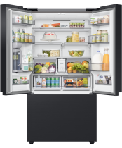 Samsung Bespoke RF24BB620EB1EU French Style Fridge Freezer with Autofill Water Pitcher - Black Black 674 L (front-open-food Black)