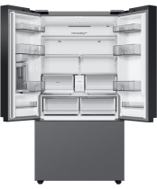 Samsung Bespoke RF24BB620ES9EU French Style Fridge Freezer with Autofill Water Pitcher - Silver Silver 674 L (front-open1 Silver)