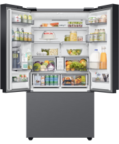 Samsung Bespoke RF24BB620ES9EU French Style Fridge Freezer with Autofill Water Pitcher - Silver Silver 674 L (front-open-food Silver)