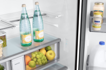 Samsung Bespoke RF24BB620ES9EU French Style Fridge Freezer with Autofill Water Pitcher - Silver Silver 674 L (slide-in-shelf-food Silver)