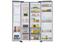 Samsung Series 7 RS68CG883ES9EU American Style Fridge Freezer with SpaceMax™ Technology - Silver (front-open-with-food Silver)