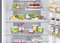 Samsung RB53DG703ES9EU Large 75cm Fridge Freezer with SpaceMax™ Technology - Silver 538 L (detail-shelf Refined Inox)