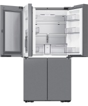 Samsung Family Hub RF65DG9H0EB1EU French Style Fridge Freezer with Beverage Center™ -Silver Silver 636 L (front-open-without-food1 Silver)
