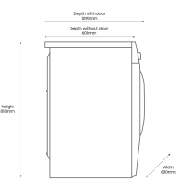 Bespoke AI Front-Load Washing Machine Series 8 AI Energy 11KG Black 11 kg (WW11DB8B95GBU1 )
