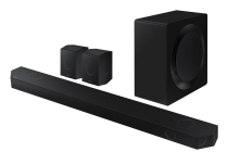 Q990D Q-Series 11.1.4ch Cinematic Soundbar with Subwoofer and Rear Speakers (2024) Black (set-r-perspective Black)