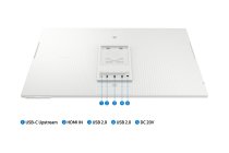 32" M80D UHD White Smart Monitor with Speakers and Remote 32 White (Jackport of Samsung Smart Monitor M80D including USB Type-C Upstream, two of USB 2.0, HDMI IN, and DC 20V.)