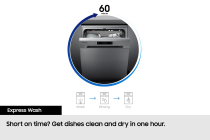 Freestanding Dishwasher Series 11 WaterJet Clean™ 14 Place Settings 14 Place Setting Silver (DW60BG750FSLEU )