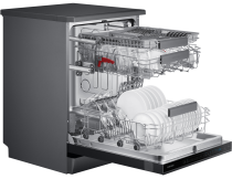 Series 11 DW60A8050U1/EU Built Under Full Size Dishwasher with Auto Door & SmartThings, 14 Place Settings 14 Place Setting Black (side-perspective2 Black)