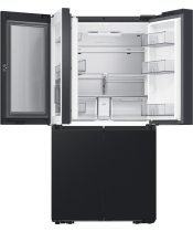 Samsung Family Hub RF65DG9H0EB1EU French Style Fridge Freezer with Beverage Center™ - Black Black 636 L (front-open-without-food1 Black)