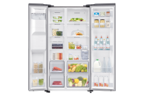 Samsung RS64DG5303S9EU American Style Fridge Freezer with SpaceMax™ Technology - Refined Inox Silver 635 L (front-open-with-food Silver)