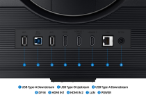 32" Odyssey G70D 144Hz Smart Gaming Monitor 32 Black (detail-connectivity Black)