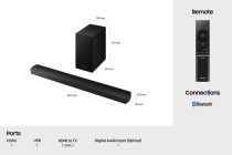 B750F B-Series 5.1ch Soundbar with Subwoofer (2025) Black (HW-B750F/XU )