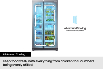 659L Bespoke AI Series 6 Side-by-Side Fridge Freezer with SpaceMax™, Black Black Doi (RS70F65QEFEU )