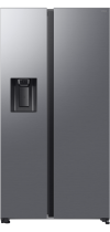 640L Bespoke AI Series 6 Side-by-Side Fridge Freezer with SpaceMax™, Silver Silver 640 L (front Silver)