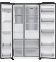 621L Bespoke AI Series 9 Side-by-Side Fridge Freezer with AI Home, Black Black Doi 621 L (front-open-without-food Black Doi)