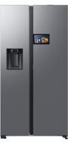 621L Bespoke AI Series 9 Side-by-Side Fridge Freezer with AI Home, Black Silver 621 L (front Silver)