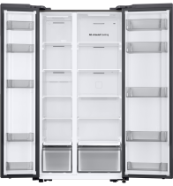 Samsung Series 6 SpaceMax™ RS57DG400EM9EU American-Style Smart Fridge Freezer, Gentle Silver Matt Gentle Silver Matt 583 L (front-open Silver)