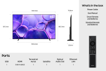 65" Crystal UHD U8000F 4K Smart TV (2025) 65 (front2 Black)