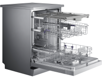 Series 6 DW60M6050FS/EU Freestanding Full Size Dishwasher, 14 Place Settings 14 Place Setting Silver (l-perspective-open silver)