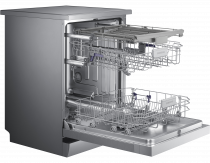 Series 6 Freestanding Full Size Dishwasher, 14 Place Settings 14 Place Setting Silver (l-perspective-open silver)