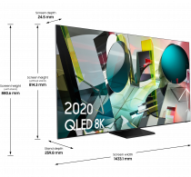 65" Q900T QLED 8K HDR Smart TV (2020) 65 (l-perspective1 Silver)