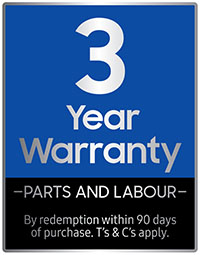 3-year warranty available on this appliance