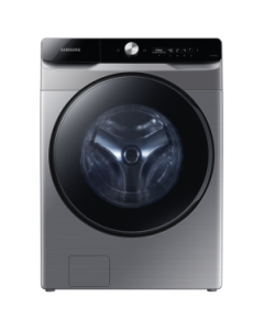 Lavadora 2 en 1 Samsung de 20Kg (lavado) y 12kg (secado) Carga Frontal, EcoBubble, Acero Platinado