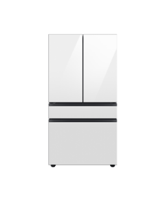 Refrigerador Bespoke AI French Door 29 Pies 4 puertas con centro de bebidas en vidrio blanco