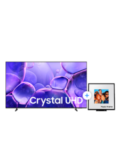 Combo (65" Crystal UHD 4K U8000F Tizen OS Smart TV 2025 + Music Frame HW-LS60D Frame Design Wireless Speaker) 