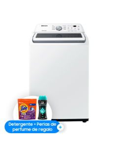 Lavadora de carga superior digital 17 KG blanca con perillas