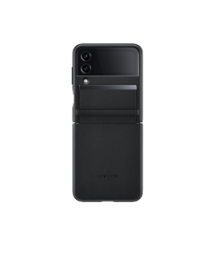 Galaxy Z Flip4 Flap Leather Cover Black