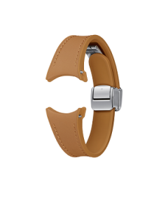 Galaxy Watch6 D-Buckle Hybrid Eco-Leather Band Slim (S/M) Camel