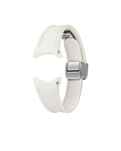 Galaxy Watch6 D-Buckle Hybrid Eco-Leather Band Slim (S/M) Cream