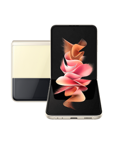Samsung Galaxy Z Flip3 5G 256GB Cream - Diseño frontal plegado