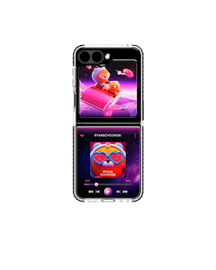 Haainc 'Ryan & Choonsik Play' Flipsuit Case and Card for Galaxy Z Flip5 Purple