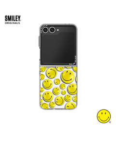 Galaxy Z Flip6 Smiley Yellow Slim Case Transparente