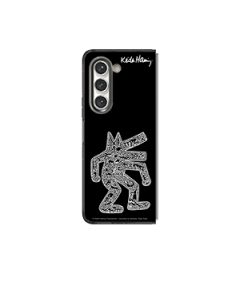 Keith Haring Black Eco-Friends Case for Galaxy Z Fold5 Black