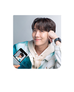 BTS Jhope Flipsuit Card for Galaxy Z Flip5 Blue