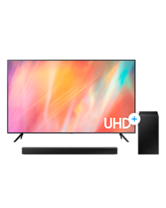 Combo Plus (75" AU7000 UHD 4K Smart TV + Barra de Sonido HW-B450)