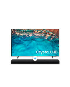 Combo Oro (50" BU8000 Crystal UHD 4K + Barra de Sonido 5.0 Ch)